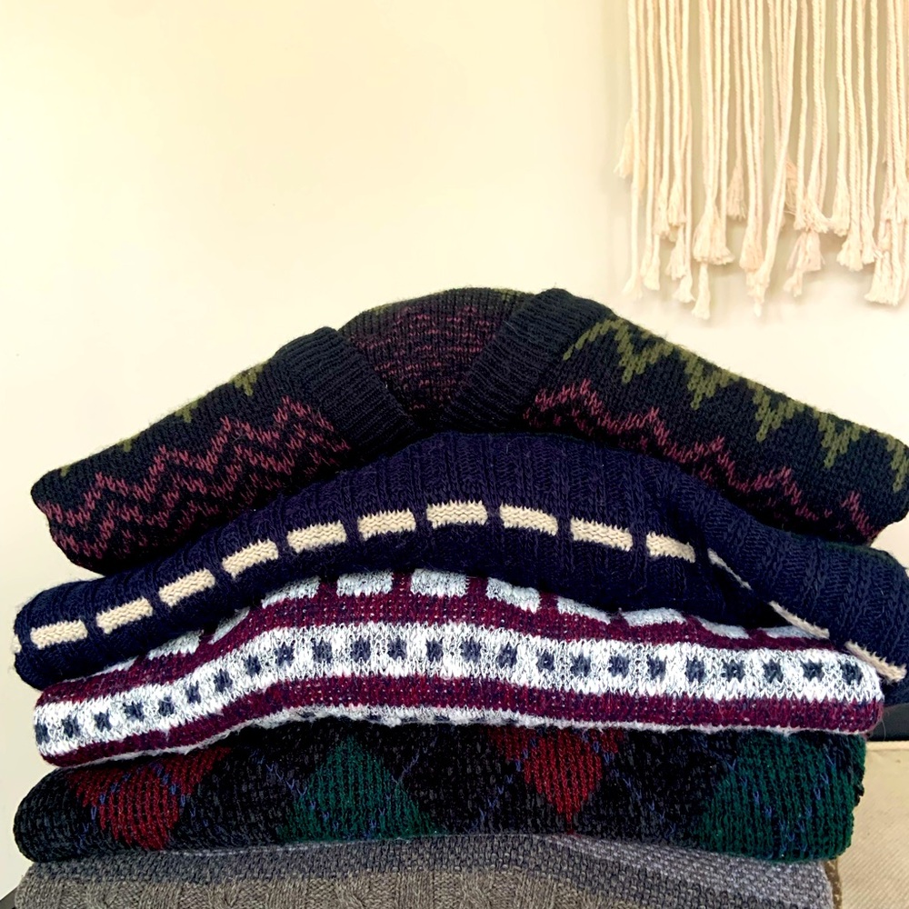 Lot of vintage men’s sweaters.